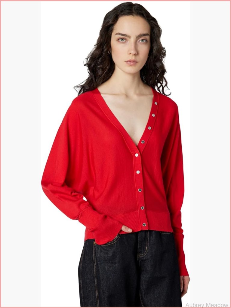 Merino Wool V-Neck Button Cardigan